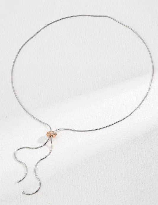 Elegant Adjustable Snake Chain Necklace - Golden Melody Limited