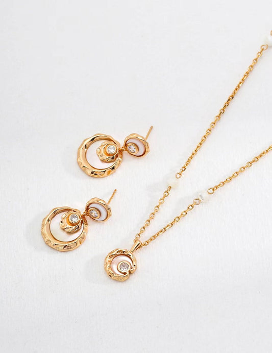 Radiance Circle Drop Earrings - Golden Melody Limited