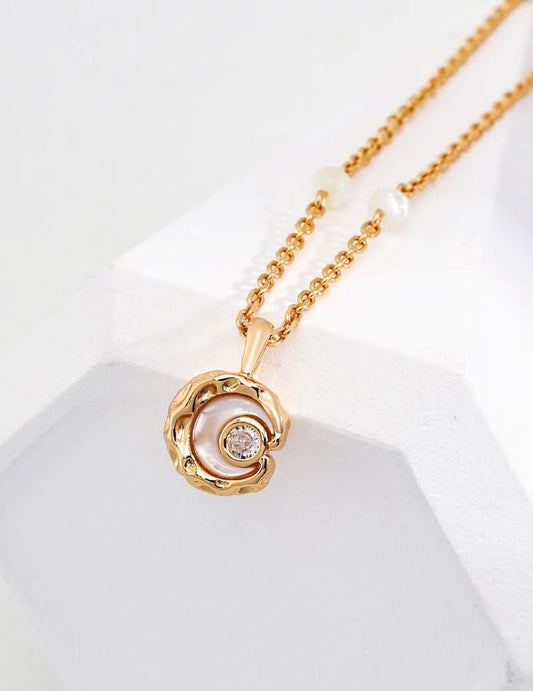 Radiance Circle Drop Necklace - Golden Melody Limited