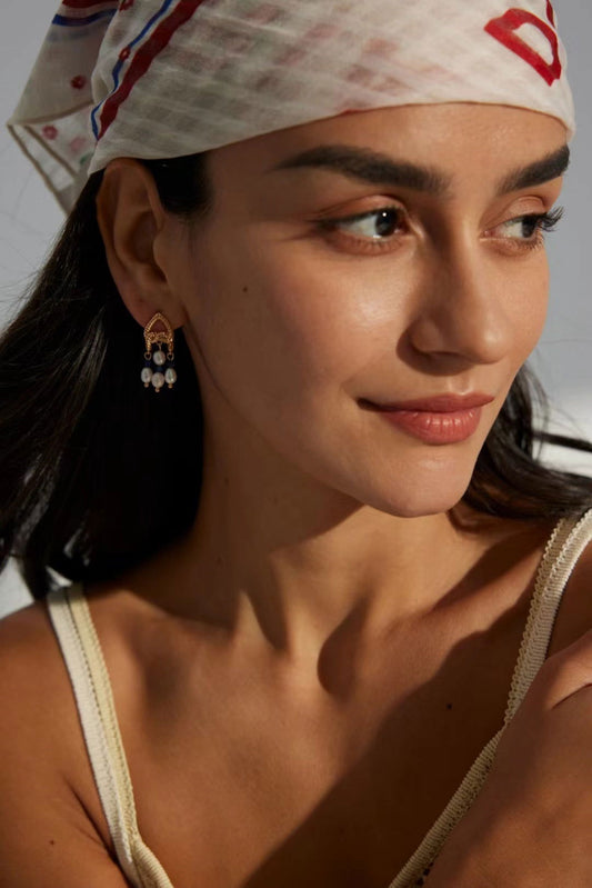 Royal Elegance Pearl Earrings - Golden Melody Limited