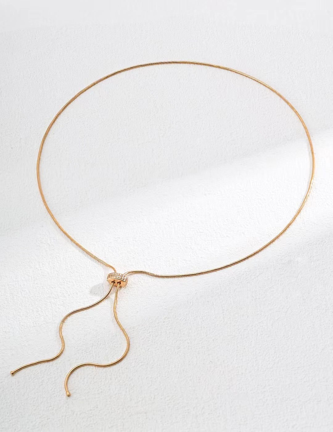 Elegant Adjustable Snake Chain Necklace - Golden Melody Limited