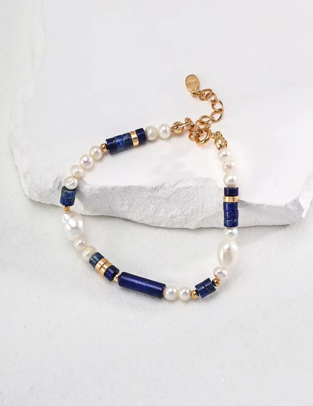 Lapis Lazuli and Pearl Harmony Bracelet - Golden Melody Limited