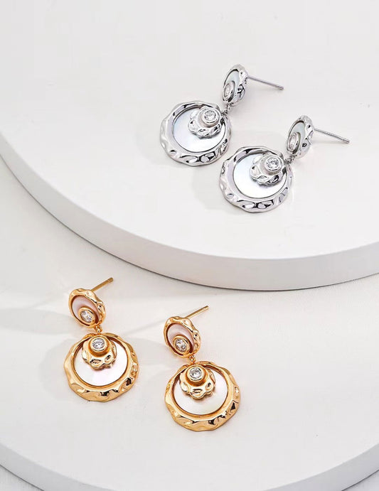 Radiance Circle Drop Earrings - Golden Melody Limited