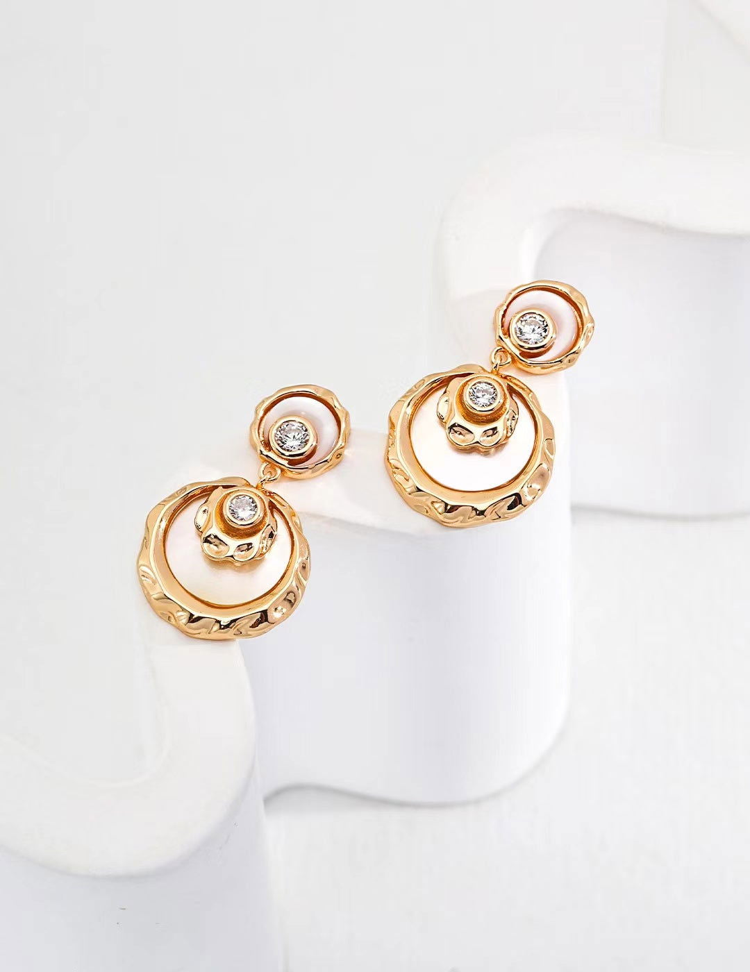Radiance Circle Drop Earrings - Golden Melody Limited
