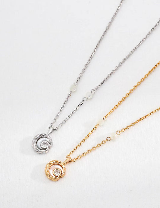 Radiance Circle Drop Necklace - Golden Melody Limited